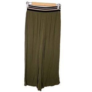 Anthropologie Dolan Womens Size XS Wide Leg Cropped Gaucho Pants Olive Green